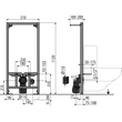 Kép 2/3 - ALCA A113/1120 szerelőkeret fali WC-hez