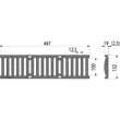 Kép 2/3 - ALCA kültéri folyóka 100 mm fém peremmel és öntöttvas ráccsal C250