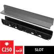 Kép 1/5 - ALCA aszimmetrikus kültéri résfolyóka 100 mm, rozsdamentes acélból