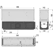 Kép 2/5 - ALCA aszimmetrikus kültéri résfolyóka revíziós résszel 160 mm, rozsdamentes acélból