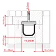 Kép 5/5 - ALCA szimmetrikus kültéri résfolyóka 160 mm, rozsdamentes acélból