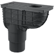 Kép 1/3 - ALCA univerzális esővíz elvezető 300×155/125/110 mm, függőleges, fekete