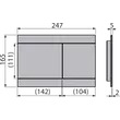 Kép 2/3 - ALCA Flat nyomólap a falsík alatti szerelési rendszerekhez, Gun metal-fényes