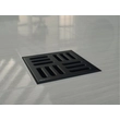 Kép 3/3 - ALCA padlóösszefolyó 105×105/50 mm vízszintes, rozsdamentes rács fekete-matt, kombinált SMART bűzzár