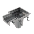 Kép 1/3 - ALCA ipari rozsdamentes végzáró rácsos lefolyó, 250×250-135, AISI 316L