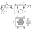 Kép 2/3 - ALCA ipari rozsdamentes végzáró réslefolyó, 250×250, AISI 304