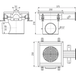 Kép 2/3 - ALCA ipari rozsdamentes végzáró réslefolyó, 250×250, AISI 316L