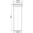 Kép 2/3 - ALCA WC csatlakozó - 400 mm toldócső