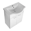 Kép 2/4 - AQUALINE Keramia Fresh mosdótartó szekrény, 60,5×74×34 cm, fehér