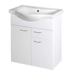 Kép 2/6 - AQUALINE Keramia Fresh mosdótartó szekrény, 60,5×74×34 cm, fehér