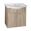 Kép 1/5 - AQUALINE Keramia Fresh mosdótartó szekrény, 60,5×74×34 cm, platina tölgy