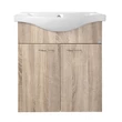 Kép 2/5 - AQUALINE Keramia Fresh mosdótartó szekrény, 60,5×74×34 cm, platina tölgy