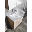Kép 3/7 - AQUALINE Keramia Fresh mosdótartó szekrény, 60,5×74×34 cm, platina tölgy