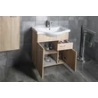 Kép 4/7 - AQUALINE Keramia Fresh mosdótartó szekrény, 60,5×74×34 cm, platina tölgy