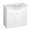 Kép 1/7 - AQUALINE Keramia Fresh mosdótartó szekrény, 74,5×74×34,5 cm, fehér