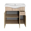 Kép 3/6 - AQUALINE Keramia Fresh mosdótartó szekrény, 74,5×74×34,5 cm, platina tölgy