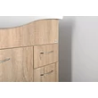 Kép 5/6 - AQUALINE Keramia Fresh mosdótartó szekrény, 74,5×74×34,5 cm, platina tölgy