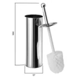 Kép 4/4 - AQUALINE Simple Line WC-kefe, átm.: 100×75 mm, fényes inox