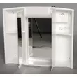 Kép 2/4 - AQUALINE Angy tükrösszekrény, húzókapcsolóval, fiókkal, 59×50×15 cm, 12 W, E14, fehér, műanyag
