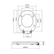 Kép 4/4 - AQUALINE WC-ülőke, MDF, dió