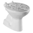 Kép 1/7 - AQUALINE álló WC, alsó kifolyású, felhajtható mosogatóráccsal