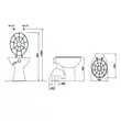 Kép 7/7 - AQUALINE álló WC, alsó kifolyású, felhajtható mosogatóráccsal