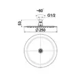 Kép 2/2 - KFA ARMATURA kerek fejzuhany, Ø250×2 mm