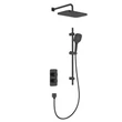Kép 1/2 - KFA ARMATURA Malaga termosztátos süllyesztett zuhanyrendszer szett zuhanyrúddal, fekete