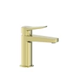 Kép 1/2 - KFA ARMATURA Malaga mosdó csaptelep click-clack leeresztővel, szálcsiszolt light gold