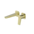Kép 1/8 - KFA ARMATURA Malaga falsík alá építhető mosdó csaptelep, szálcsiszolt light gold