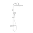 Kép 1/6 - KFA ARMATURA Malaga termosztátos zuhanyrendszer, matt fehér