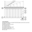 Kép 7/9 - KFA ARMATURA G500F/D/1 alumínium radiátor tag - fehér - alsó csatlakozás (jobb oldali, egyenes keresztcsatlakozóval)