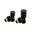 Kép 1/2 - KFA ARMATURA Komfort Pro sarok radiátorszelep szett 1/2", fekete