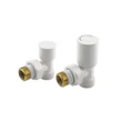 Kép 1/2 - KFA ARMATURA Komfort Pro sarok radiátorszelep szett 1/2", fehér