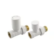 Kép 1/2 - KFA ARMATURA Komfort Pro egyenes radiátorszelep szett 1/2", fehér