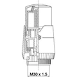 Kép 2/2 - KFA ARMATURA termosztátfej M30×1,5, grafit