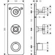 Kép 6/7 - AXOR Citterio E falsík alatti termosztát színkészlet 38×12, dekorlappal, 2 fogyasztóhoz