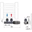 Kép 3/4 - BRUCKNER Wicher csatlakozó készlet termosztáttal, középső bekötéshez, 50 mm, króm