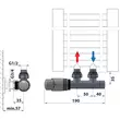 Kép 5/5 - BRUCKNER Wicher csatlakozó készlet termosztáttal, középső bekötéshez, 50 mm, fehér