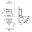 Kép 4/5 - CREAVIT Antik kombi WC, hátsó/alsó kifolyású, tartállyal, öblítőmechanikával, ülőke nélkül