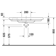 Kép 4/6 - DURAVIT D-Code bútorral aláépíthető mosdó, 105×48 cm