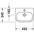 Kép 3/4 - DURAVIT D-Code kézmosó, 45×34 cm