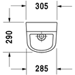 Kép 3/5 - DURAVIT D-Code piszoár, hátsó bekötésű