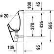 Kép 4/5 - DURAVIT D-Code piszoár, hátsó bekötésű