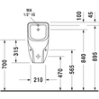 Kép 5/5 - DURAVIT D-Code piszoár, hátsó bekötésű