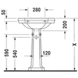 Kép 3/3 - DURAVIT 1930 mosdó, 60 cm, csaplyukkal