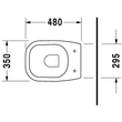 Kép 2/4 - DURAVIT D-Code álló WC, mélyöblítésű, hátsó kifolyású