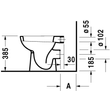 Kép 3/4 - DURAVIT D-Code álló WC, mélyöblítésű, hátsó kifolyású