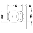Kép 2/4 - DURAVIT D-Code álló WC, mélyöblítésű, alsó kifolyású