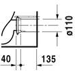 Kép 2/7 - DURAVIT D-Code fal előtt álló WC, mélyöblítésű, hátsó kifolyású